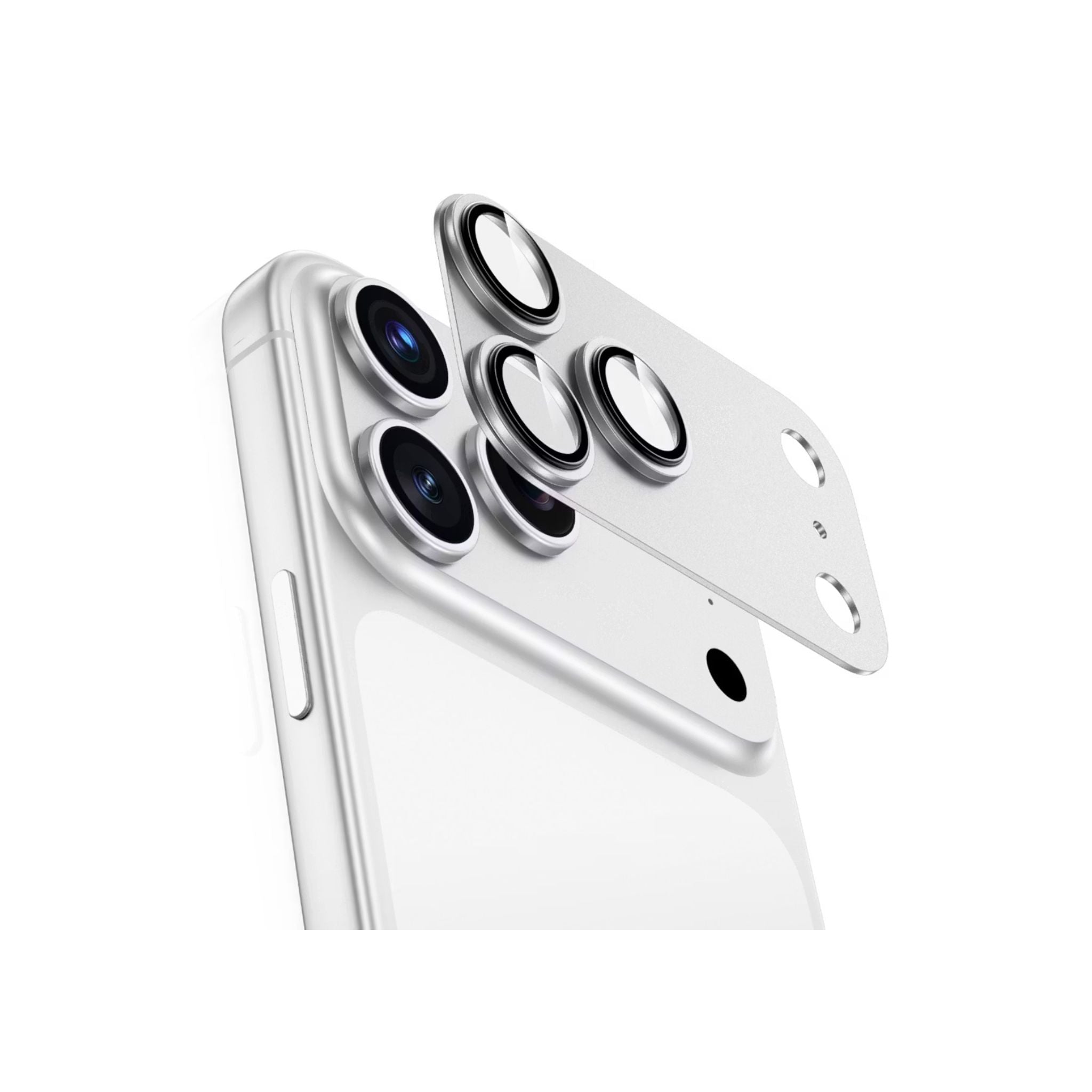 Green Lion Camera Lens Pro for iPhone 17 Pro Max, HD Clarity, Anti-Scratch, Anti-Fingerprint, Nano Absorption, Aluminum Lenses, Innovative Design, Easy Installation - Silver Titanium