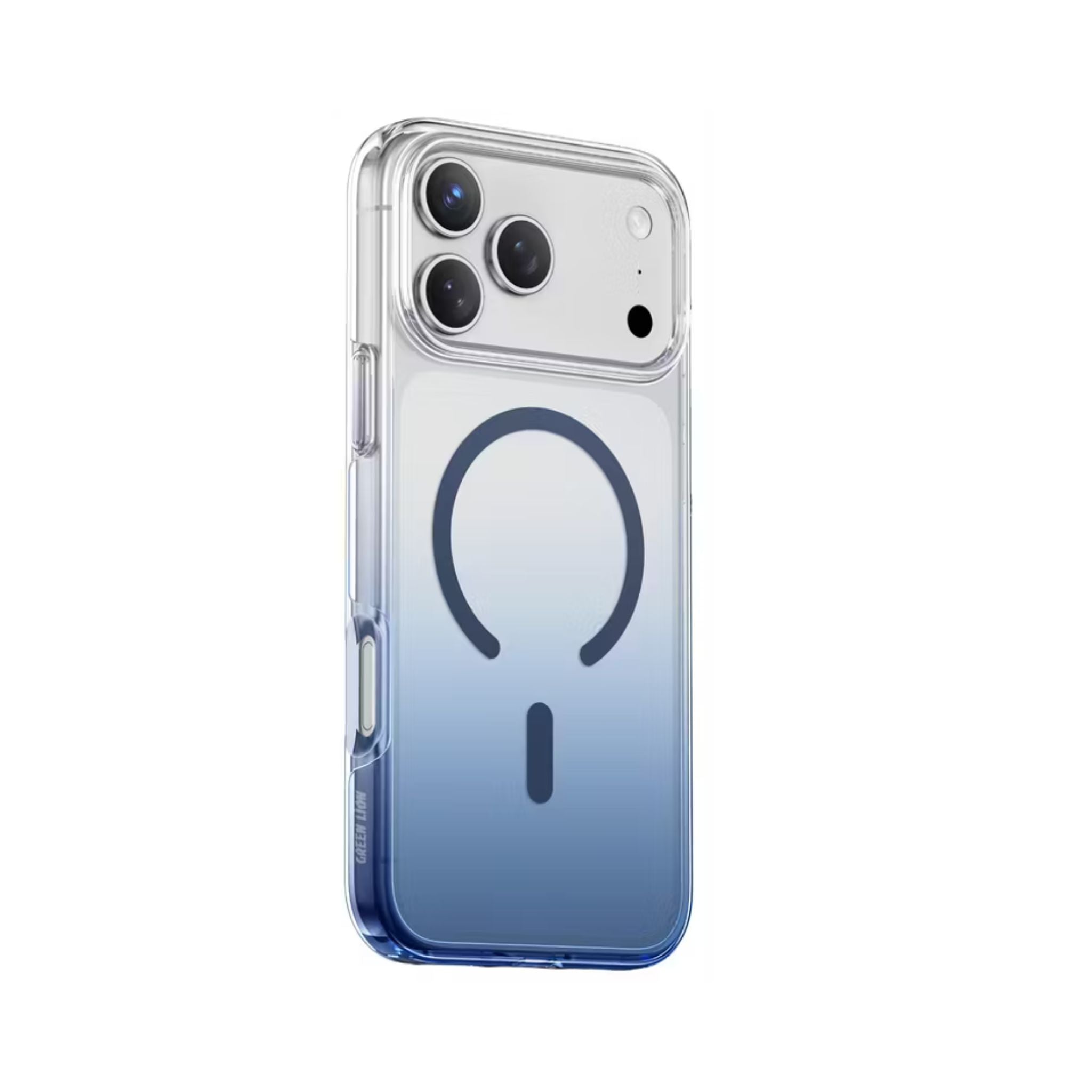 Green Lion Gradient Magsafe Case for iPhone 17 Pro Max, Powerful Magnetic Lock, Antioxidant Layer, Scratch Resistant, Anti-Yellowing, Drop Protection, Air Cushion, Non-Slip Grip - Blue