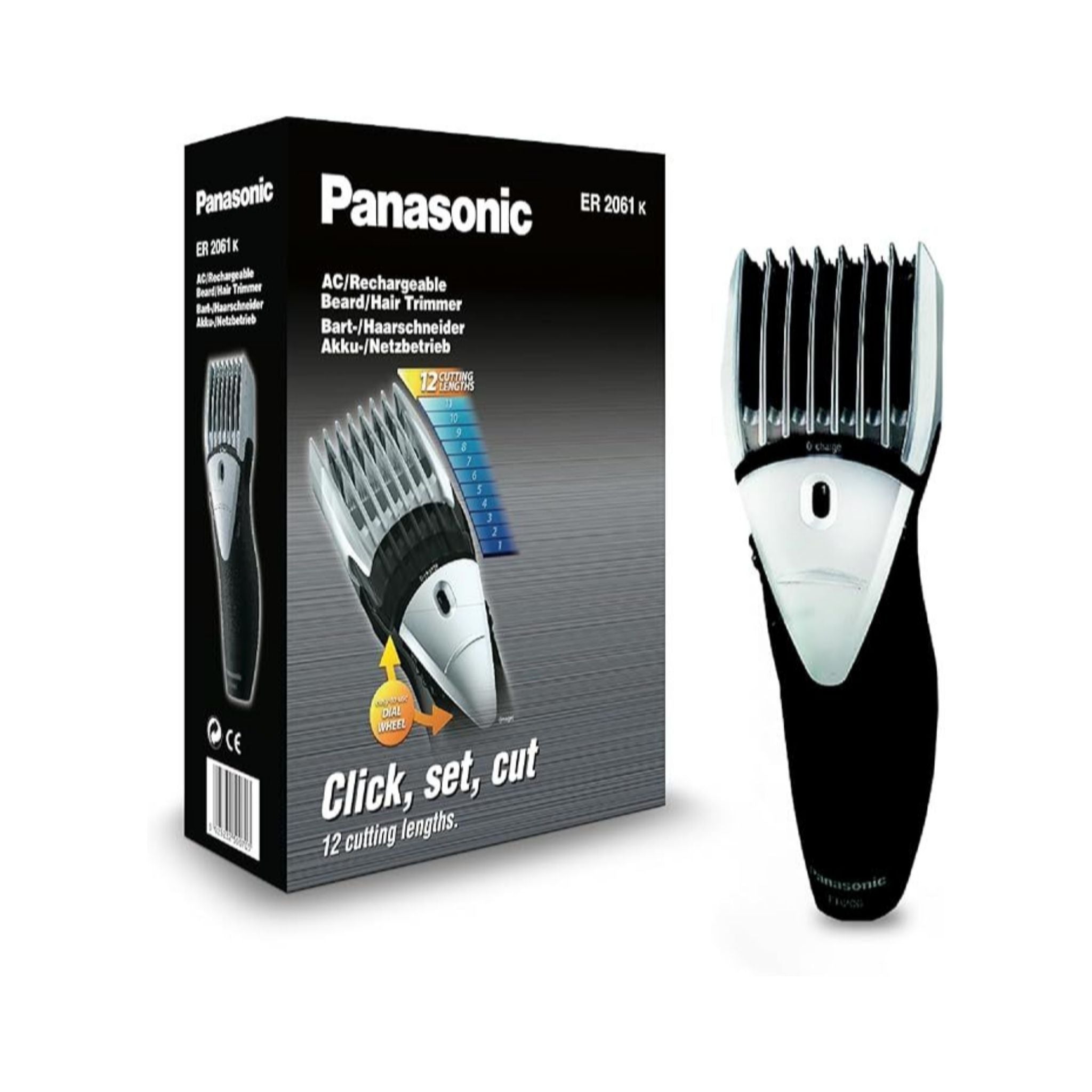 Panasonic Men's Rechargeable Beard/Hair Trimmer ER206 - Black