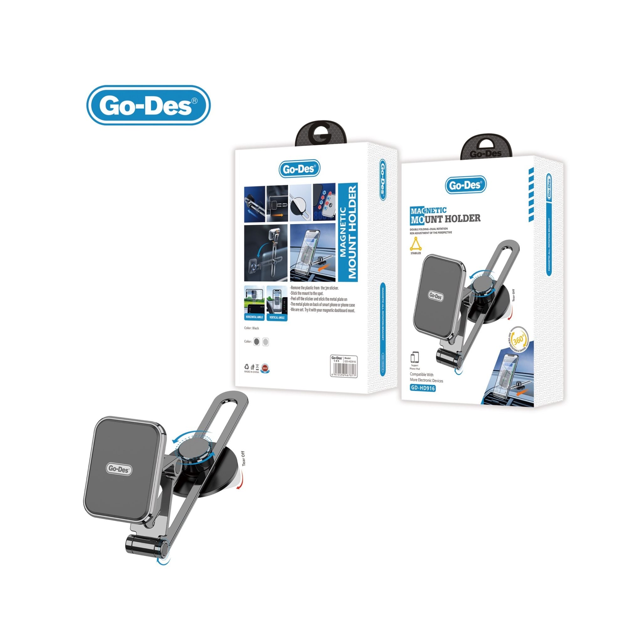 Go Des Magnetic Mount Holder GD-HD916 -Black