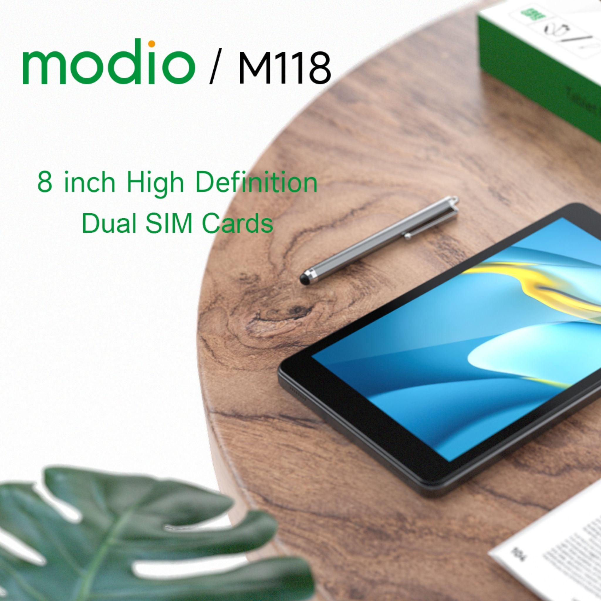 Modio M118 8" Android Tablet with Dual SIM and Free Gifts – Gold