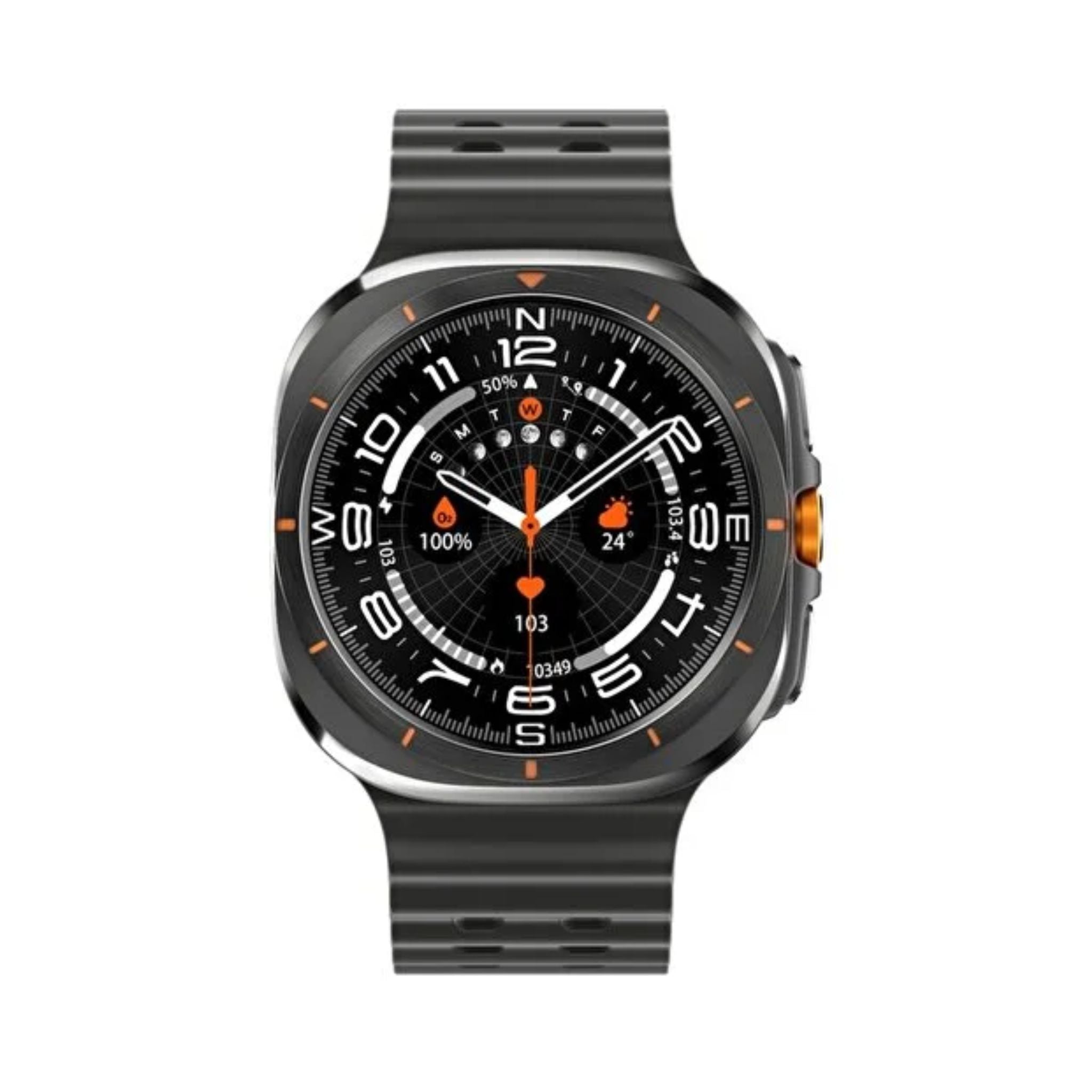 Porodo Voyager Smart Watch 1.43" AMOLED Display 466×466, Bluetooth Calling, Built-In Compass, Rugged Zinc Alloy Design, 400mAh Battery Up to 7 Days, Android & iOS Compatible - Black