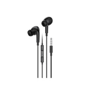 A pair of black wireless control headphones with a built-in microphone and a 1.2m cable, featuring a 3.5mm audio jack.