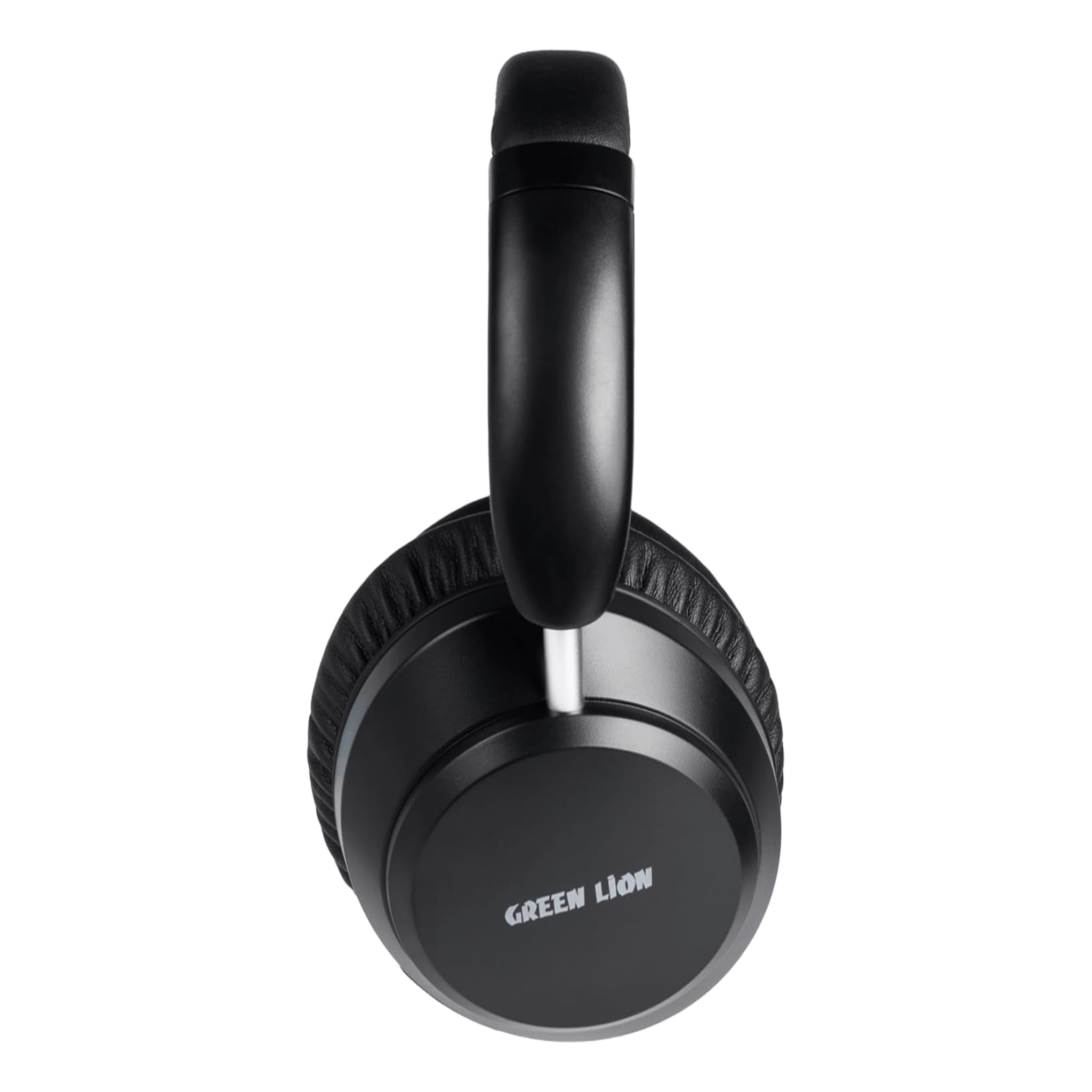 Green Lion Santiago Wireless Headphones, Active Noise Cancellation, 10m Working Distance, 2.5hrs Charging Time, 24hrs Play time, 5.3 Bluetooth, Aux - Black