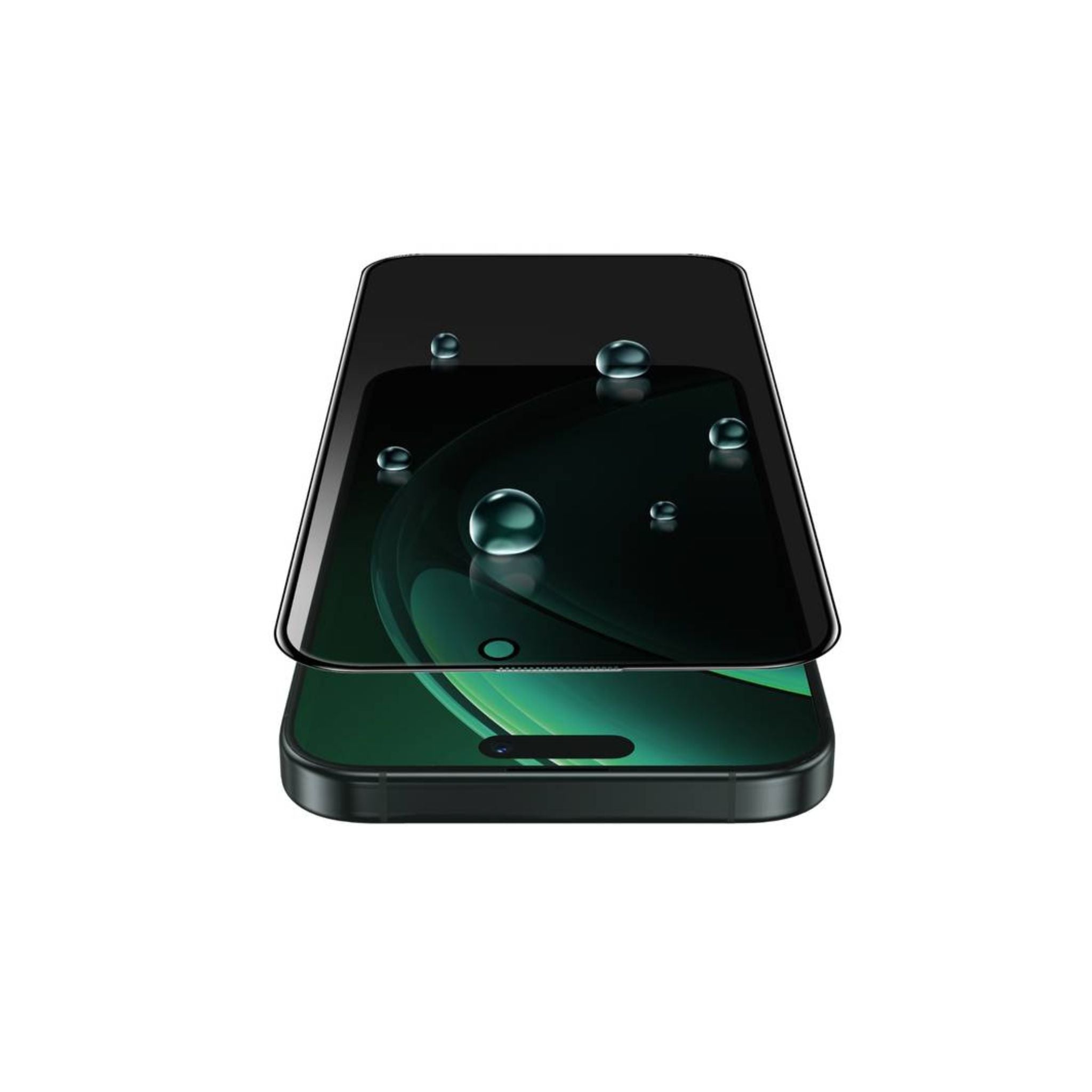 Green Lion 3D Silicone Plus Advanced Privacy Edge Glass for iPhone 16 Plus, Crystal Clear, Bubble Free, Anti Scratch, Highly Responsive, Anti Fingerprint, Grease Resistance - Black