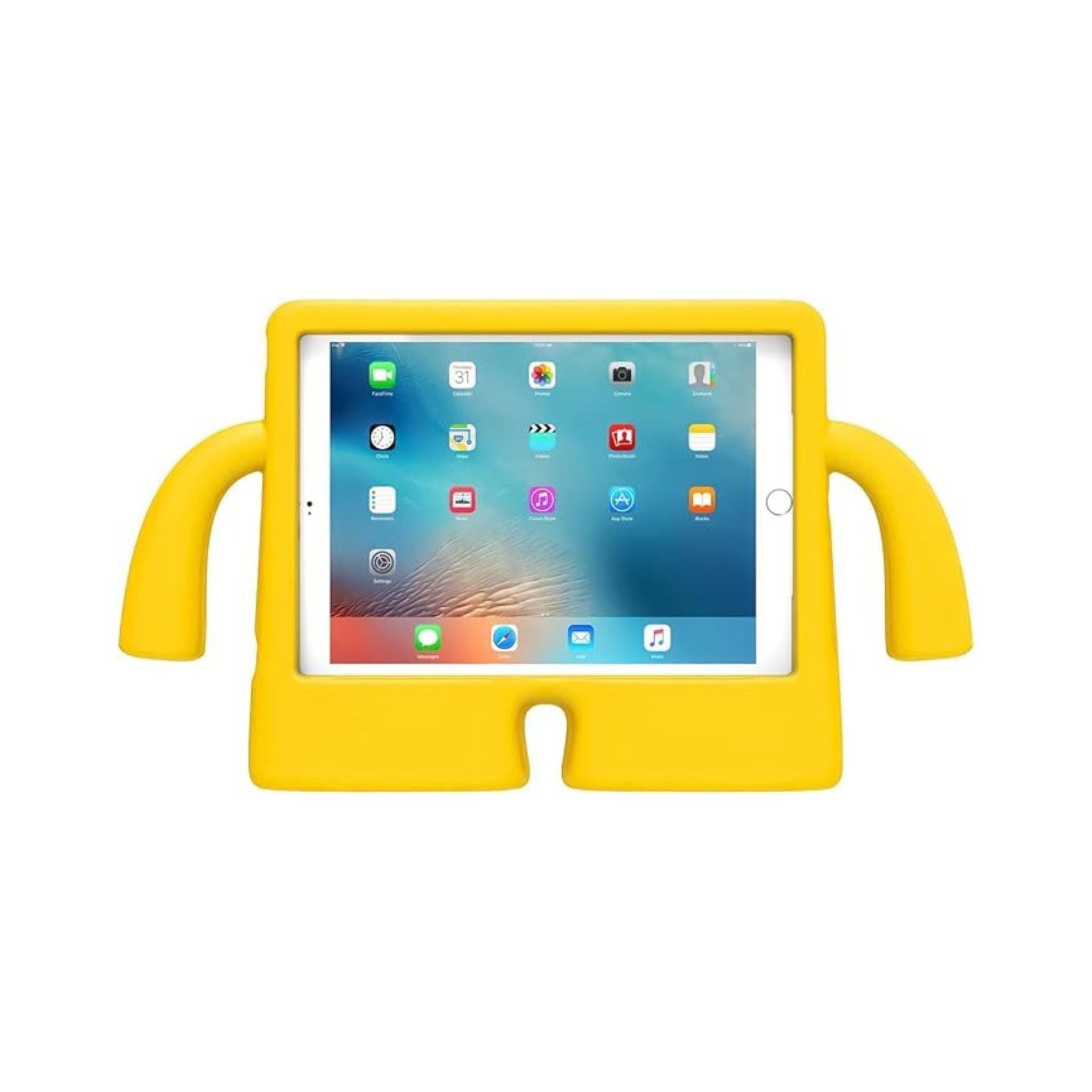 iPad Case Air 5th Generation 4th 10th 10.9 inch Pro 11 2020 2021 2022 Durable Shockproof Protective Cover for Kids Girls Boys - Silicone- Yellow