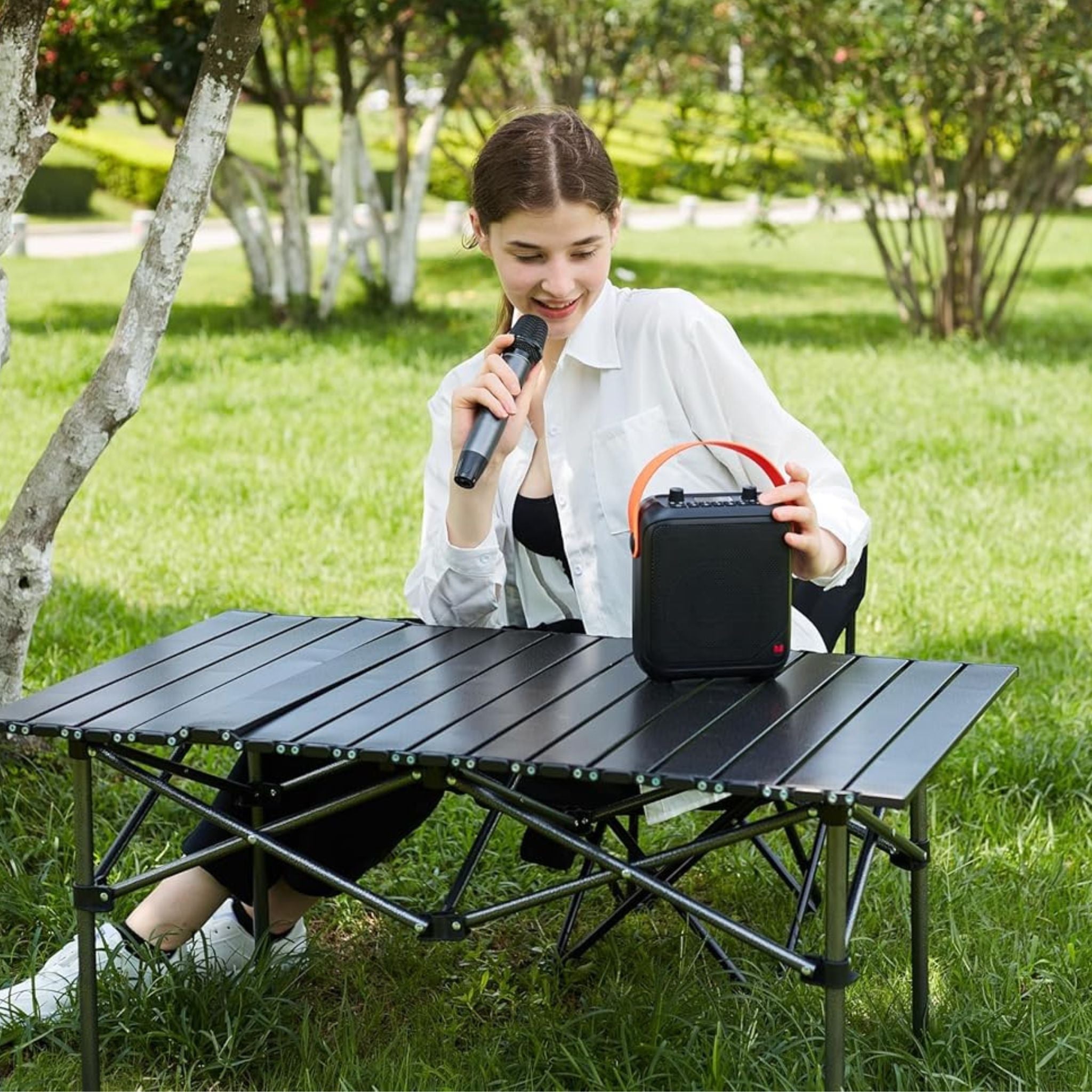 Monster MFS 1 Bluetooth Speaker, Up to 3.5 Hours Charging Time, Bluetooth 5.3, 10m Transmission Range - Black\ Orange