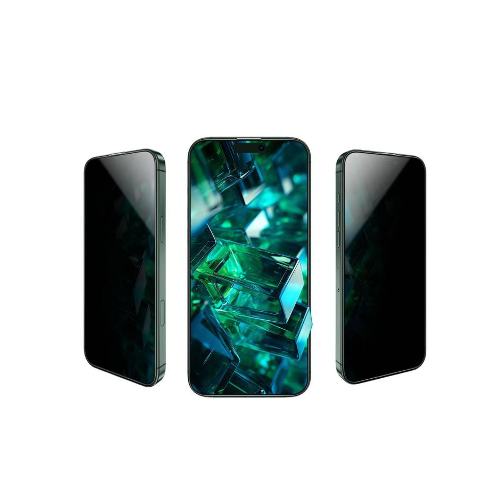 Green Lion 9H Steve Privacy Full Glass Screen Protector for iPhone 16 Plus, Anti-Scratch, Side View Blocking, Highly Responsive, Grease Resistance, Anti-Fingerprint - Black