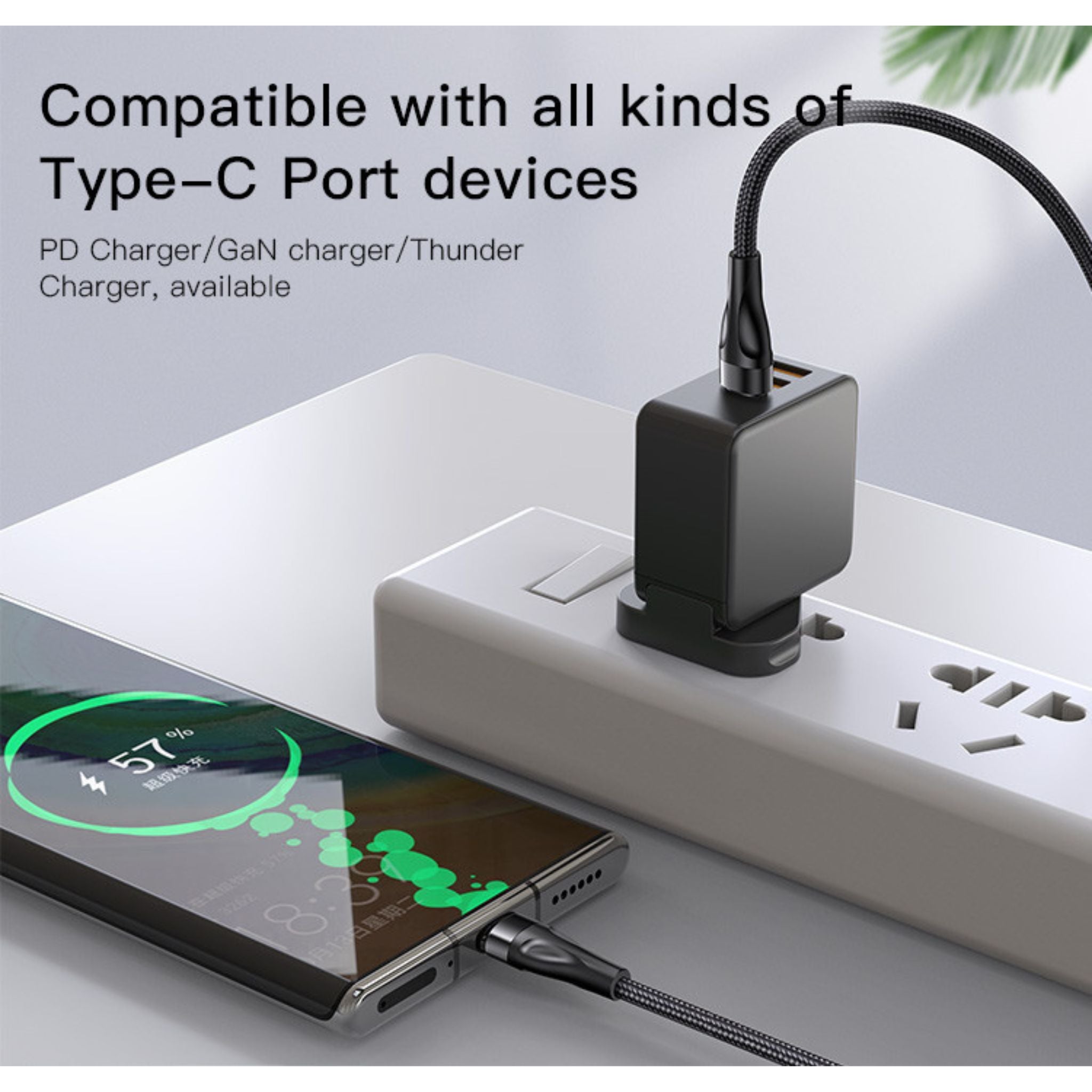 Yesido CA110 4 in 1 Charging Data Cable | Type-C to 2 TC + 2 IP Mobile Phone Charging Cable