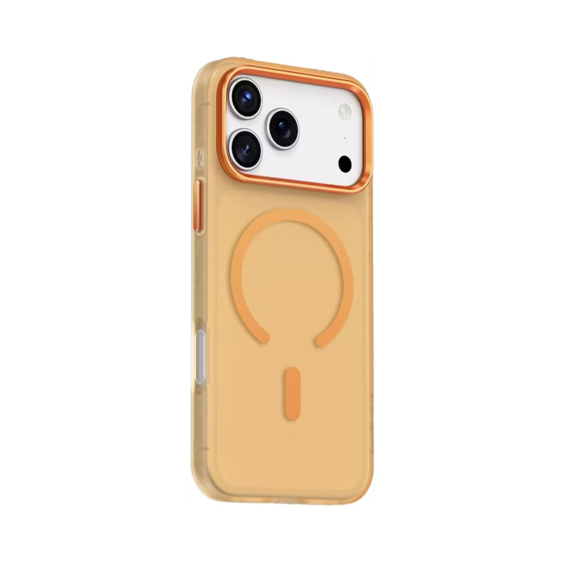 Phone case with a magnetic ring feature on a white background