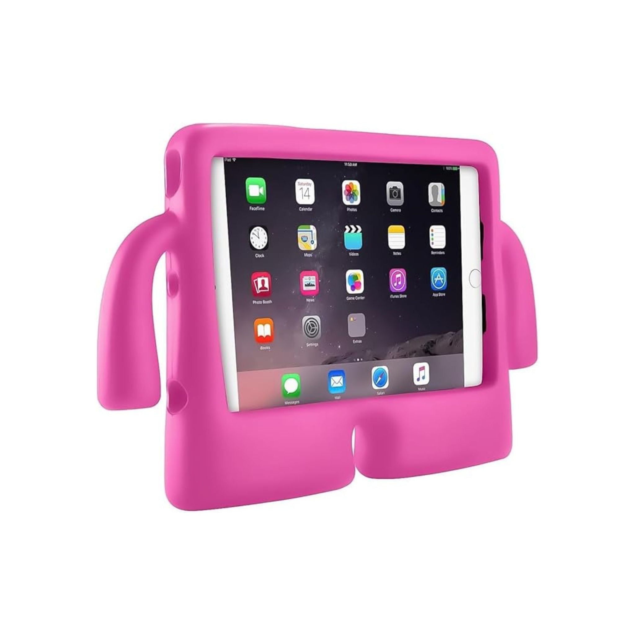 Kids Case for IPad, Silicone IPAD 2-3-4 Fun & Durable iPad Mini Kids Case Ultimate Protection with Freestanding Design-Dark Pink