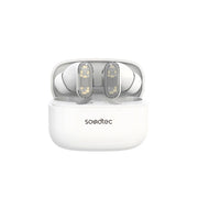 Porodo Soundtec ANC & ENC TWS Earphone with Transparent Earbuds, BT V5.3, Deep Bass, Touch Controls, 7H Playtime, 1.5H Charging Time, 20H Standby Time, for Gym, Running, Cycling- White
