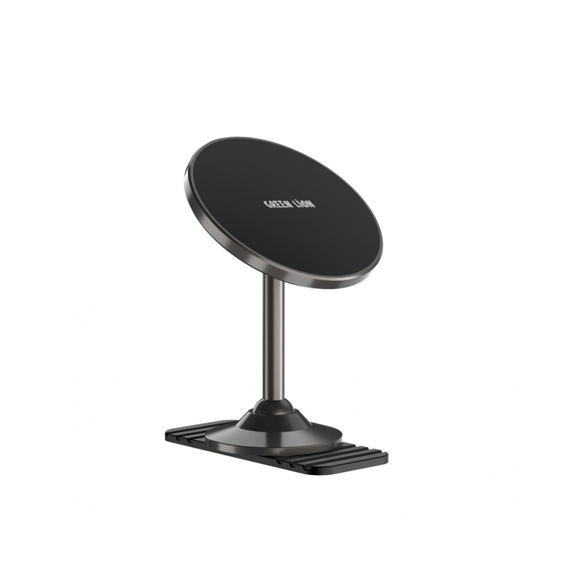 A black MagSafe compatible phone holder with a flexible design and a powerful magnet, made from durable Zinc Alloy.