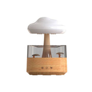 Green Lion Rain Cloud Diffuser, 3 Rainfall Modes, Colorful Ambiance Lights, Automatic Shutdown, Simulated Raindrop, Timing Protection, Anti Spill, 300mL Capacity - Wood