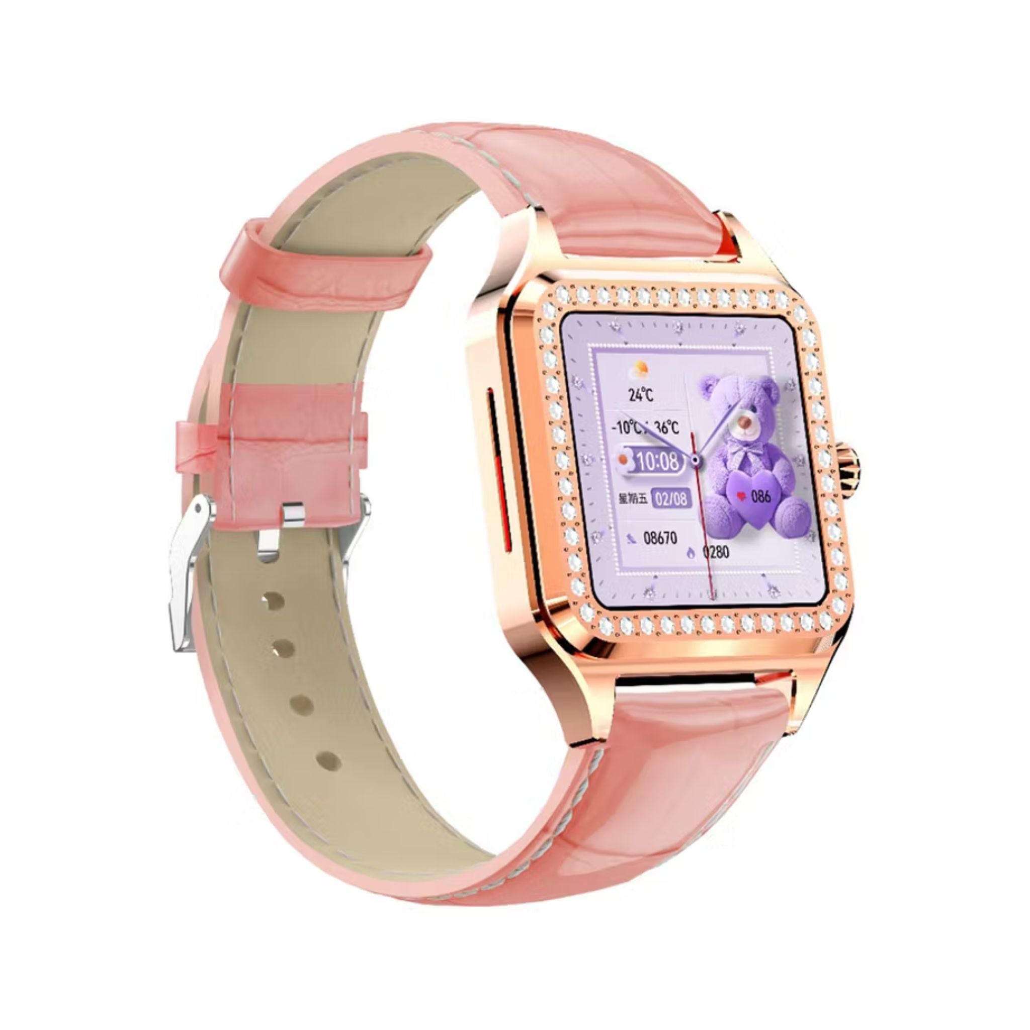 Green Lion Hilux Smart Watch with Extra Strap, 1.3" TFT IPS Display, 2-4 Days Working Time, 450nits Brightness, Sport Modes & Activity Tracking, Health Monitoring, 150mAh Battery, Bluetooth Version 5.4 - Pink