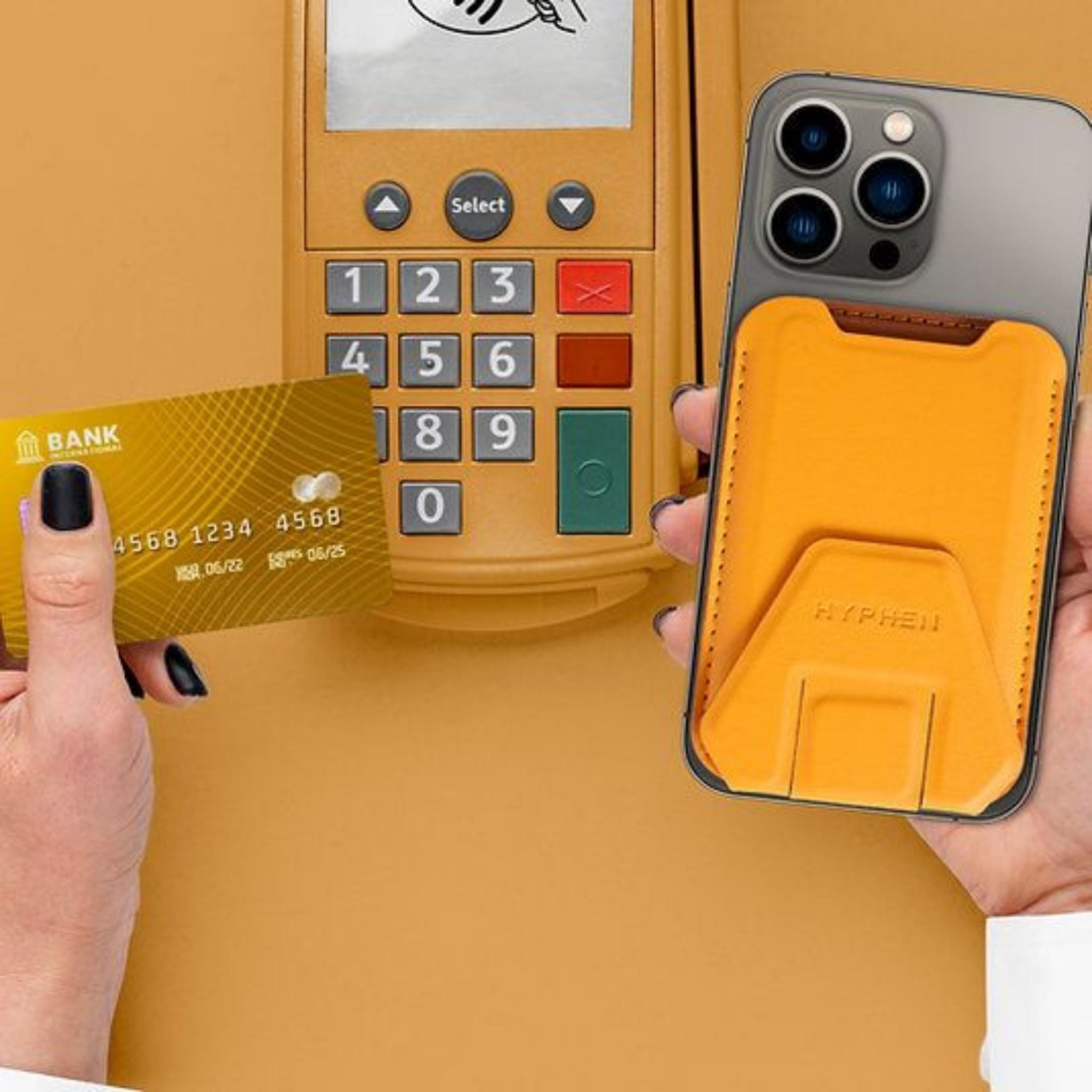 Hyphen Preston Wallet with Stand - Orange