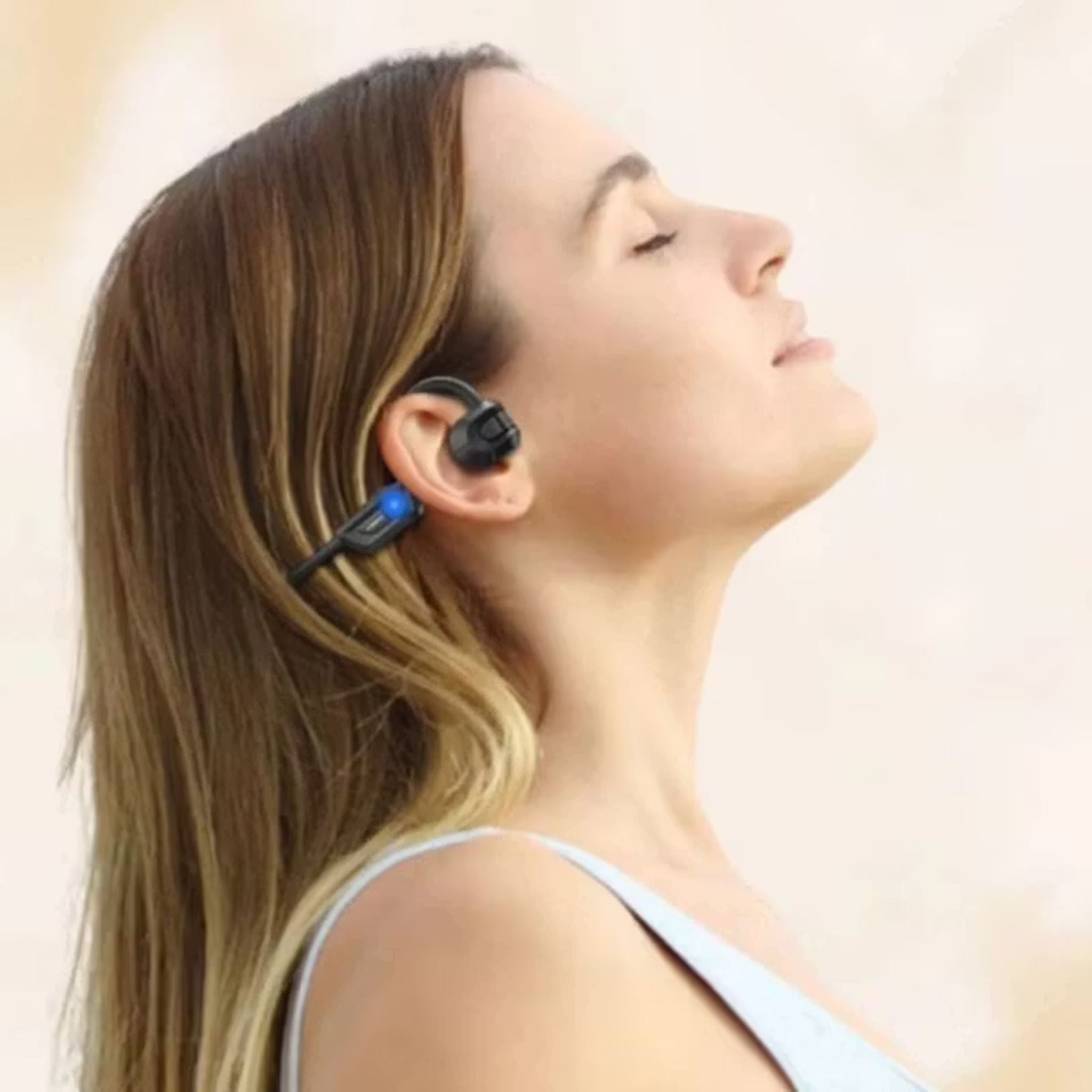 Monster Open Ear BC200 Bone Conduction Headphones, Build-in Microphone, Type-C Charging Port, Up to 8 Hours Battery Life - Black