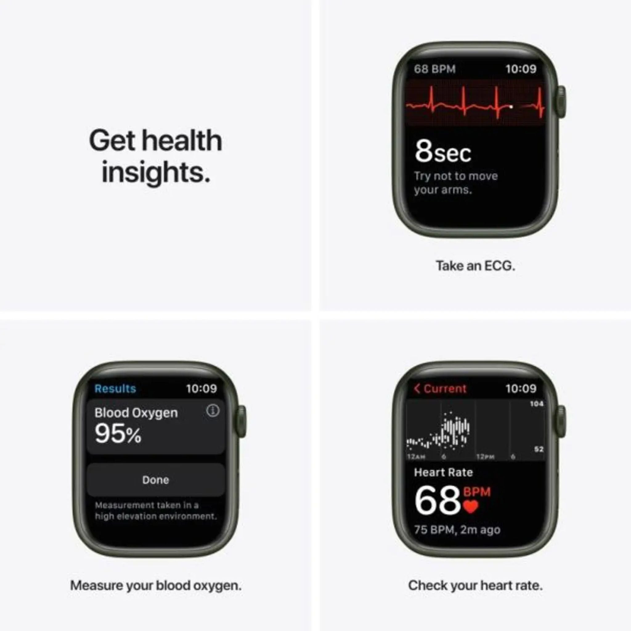 Apple Watch Series 7 GPS+ Cellular, 45mm Green Aluminium Case with Clover Sport Band