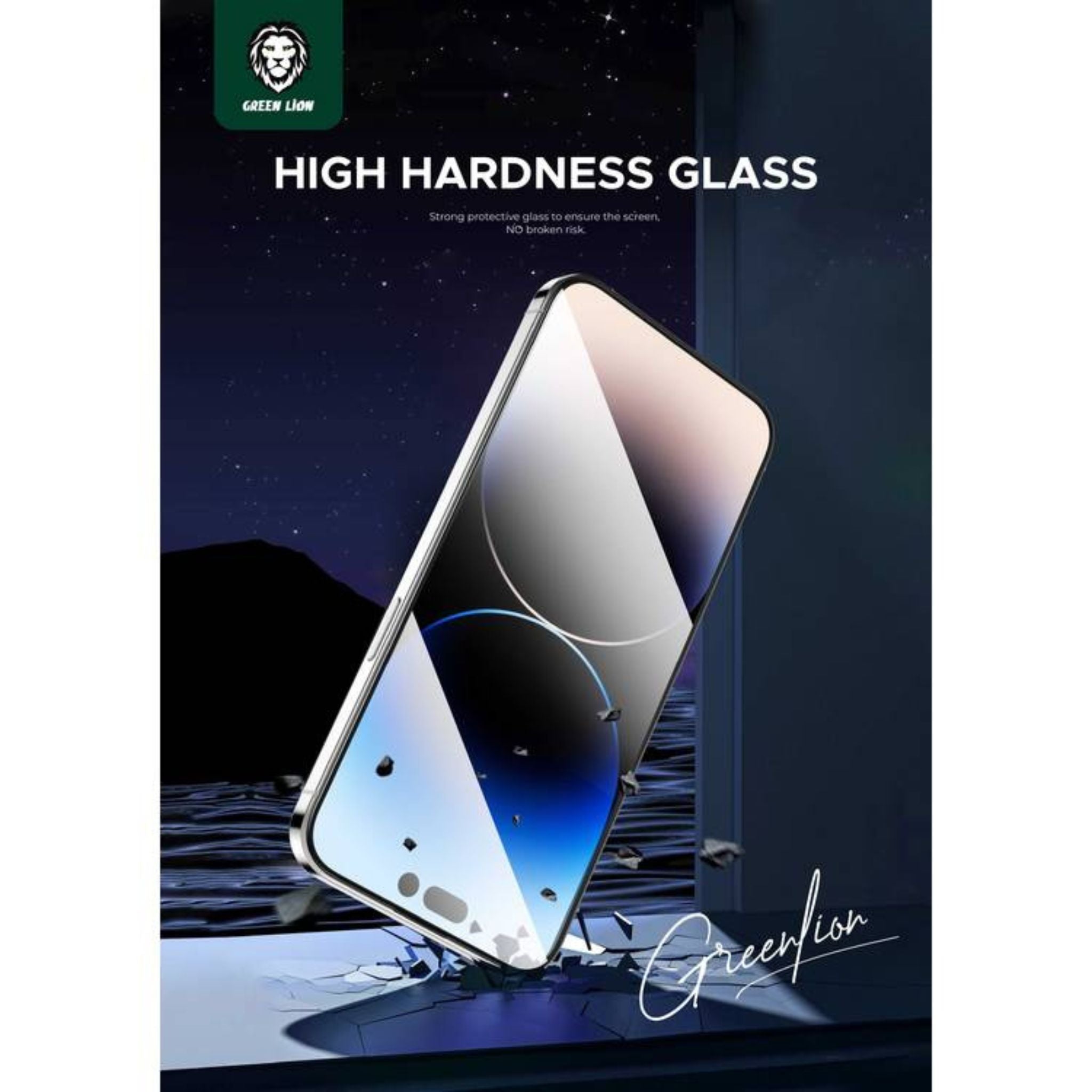 Green Lion 9H Steve HD Screen Protector for iPhone 15 Pro, Crystal Clear, Anti-Scratch & Anti-Fingerprint, Bubble Free, Grease Resistance - Clear