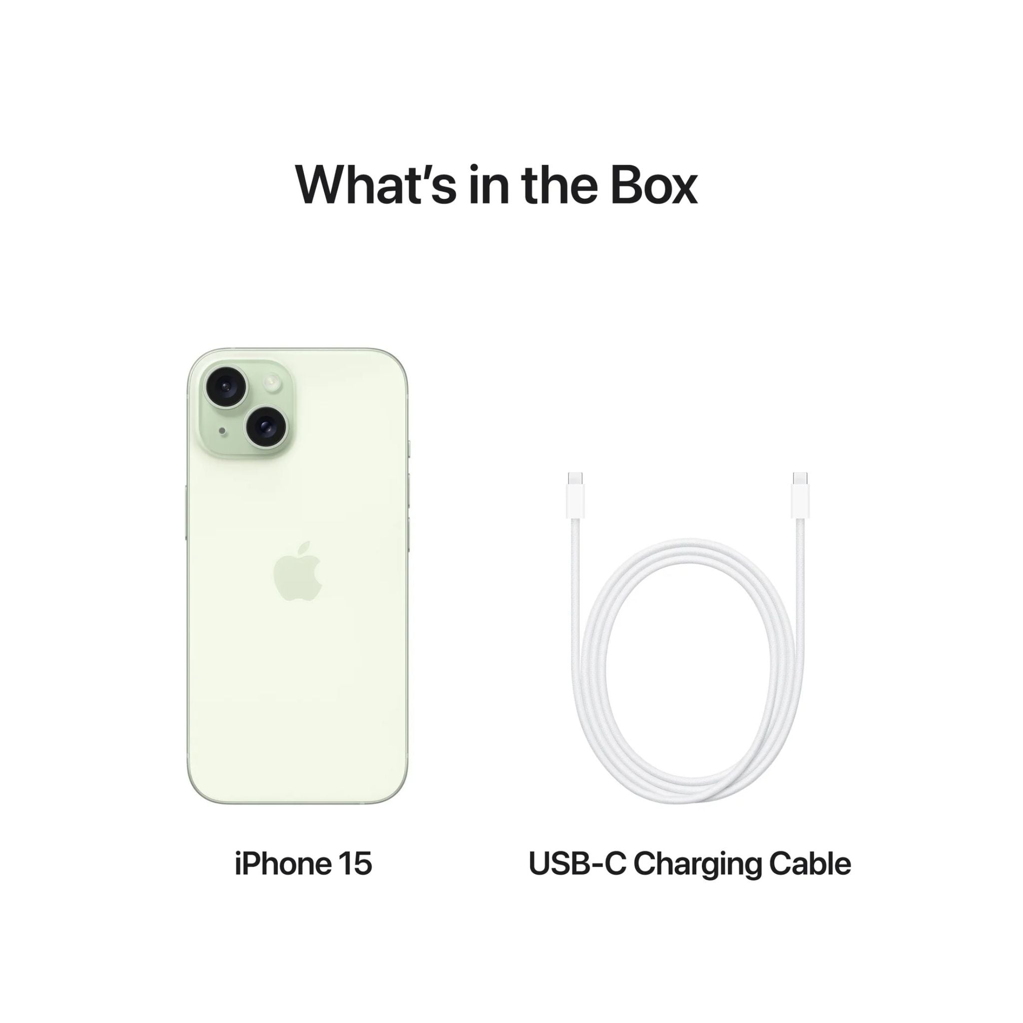 Apple iPhone 15  with 256GB Capacity, 6.7-inch Screen Size, Dual eSIM, 48MP Camera Resolution, A16 Bionic Chip, USB-C Connector Type, 5G Network Technology, Splash, Water & Dust Resistant - Green - Middle East Version