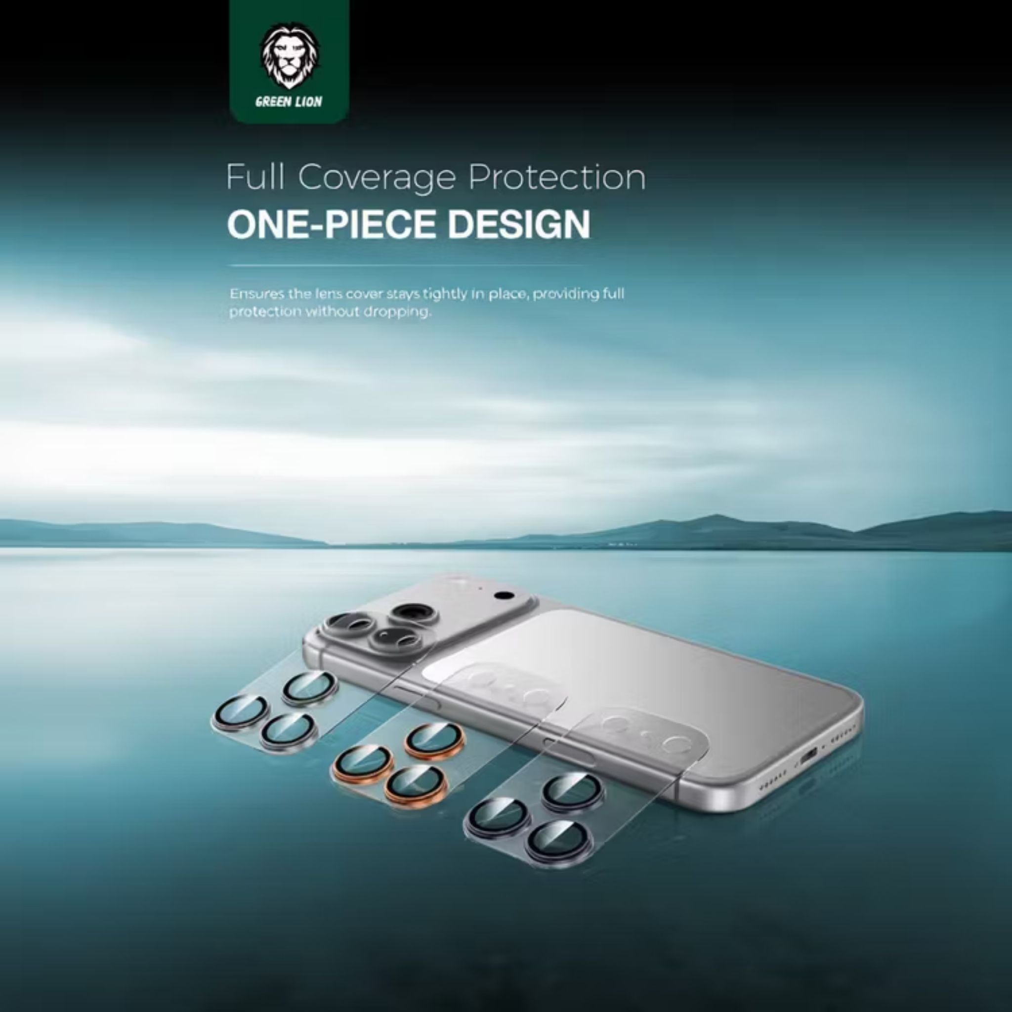 Green Lion Kanzen Camera Lens for iPhone 17 Pro, 9H Hardness, Easy to Apply, Anti Fingerprint, Bubble Free, Full Coverage, Ultra Clear Shooting, Impact Resistant, Ultra-Thin Base - Blue