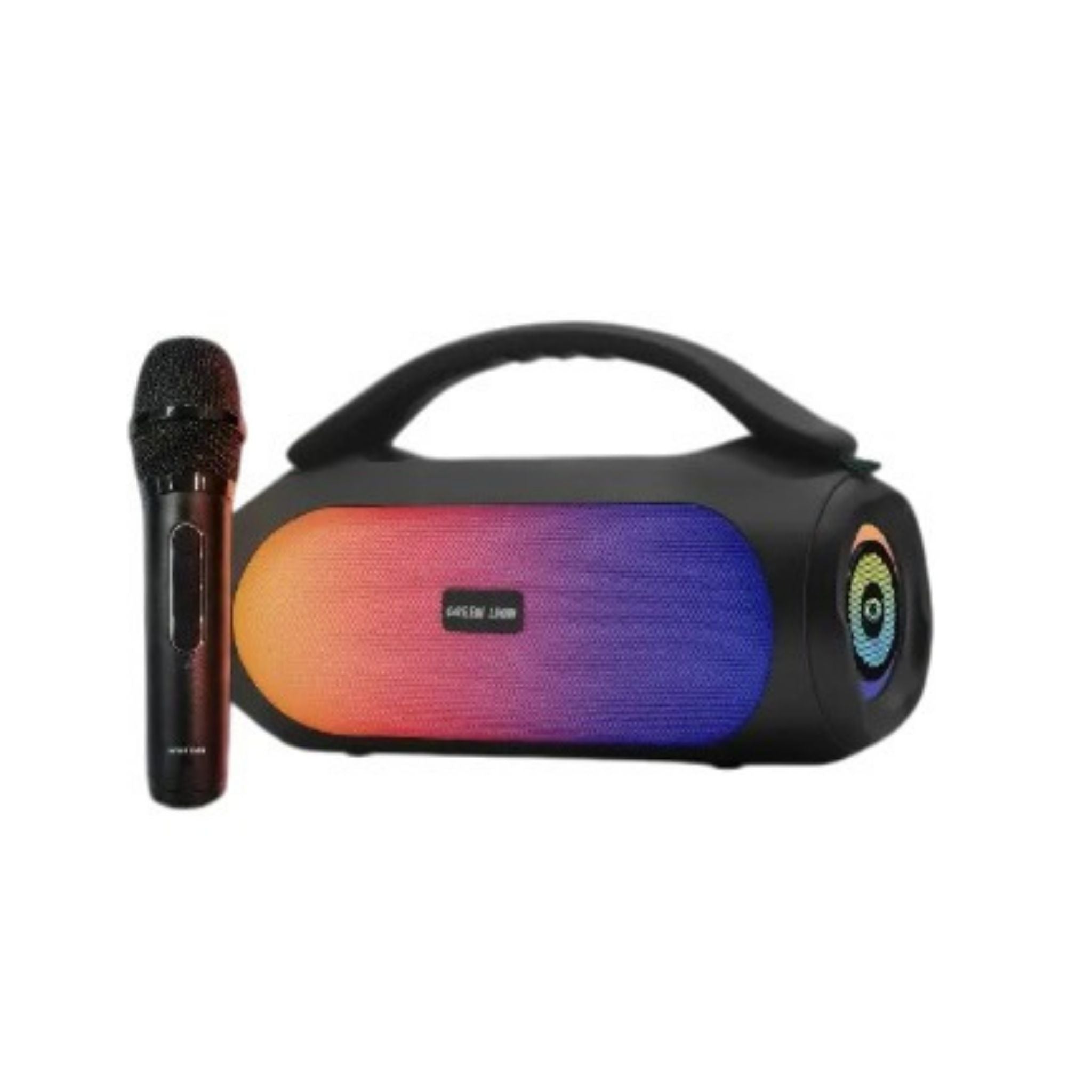 Green Lion 40W Portable Bluetooth Karaoke Speaker with Wireless Microphone, RGB Lights, TWS Stereo Pairing, IPX4 Water Resistance, USB/TF/AUX Support & Bass Boost – Black
