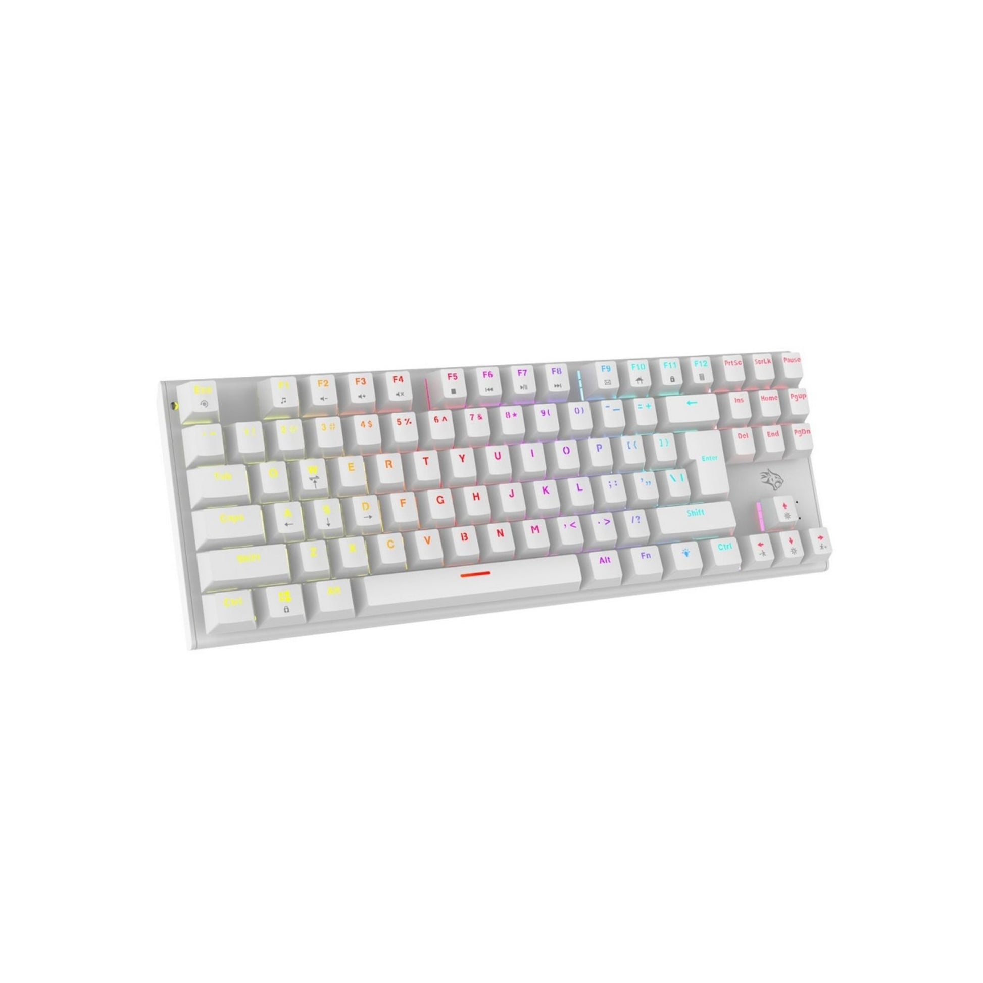 Unleash your gaming potential with the Porodo Gaming TKL Mechanical Keyboard, which opens up to 12 different modes for lighting.