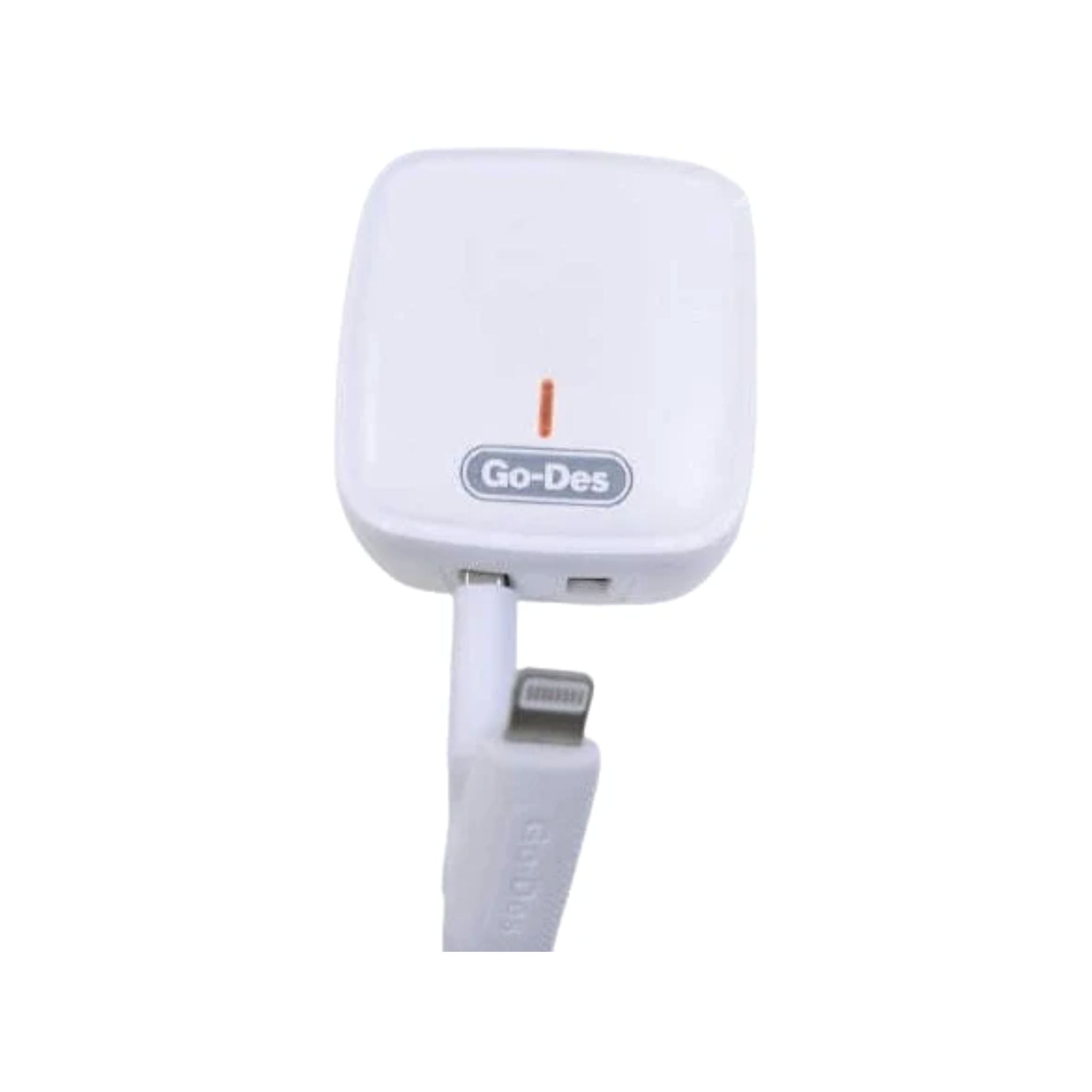 Go-Des 2-in-1 Rapid Charger & Cable Adapter Set – White