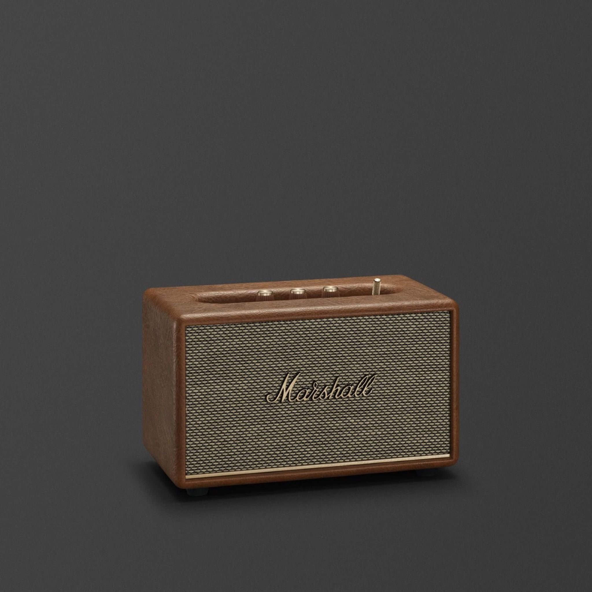 Marshall Acton III Wireless Bluetooth Stereo Speaker with Bluetooth Version 5.2, 2 Hours Charging Time, 32 Hours Play Time, Fast Charging, Water Resistant, USB-C Charging Port - Brown