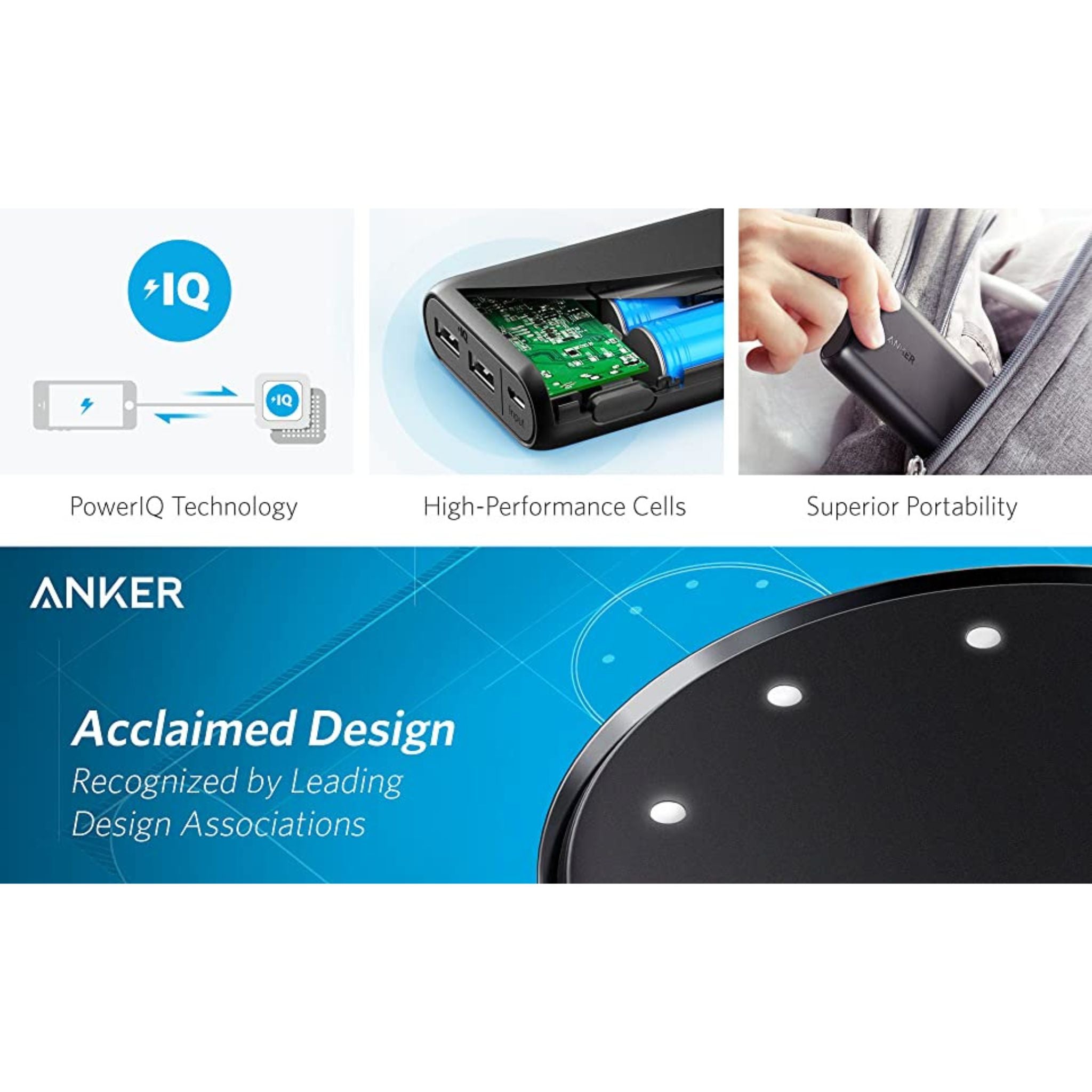 ANKER  PowerCore 20100 - 20000mAh Ultra High Capacity Power Bank- Black