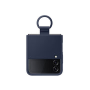 Samsung Galaxy Z Flip4 Silicone Cover With Ring- Navy Blue