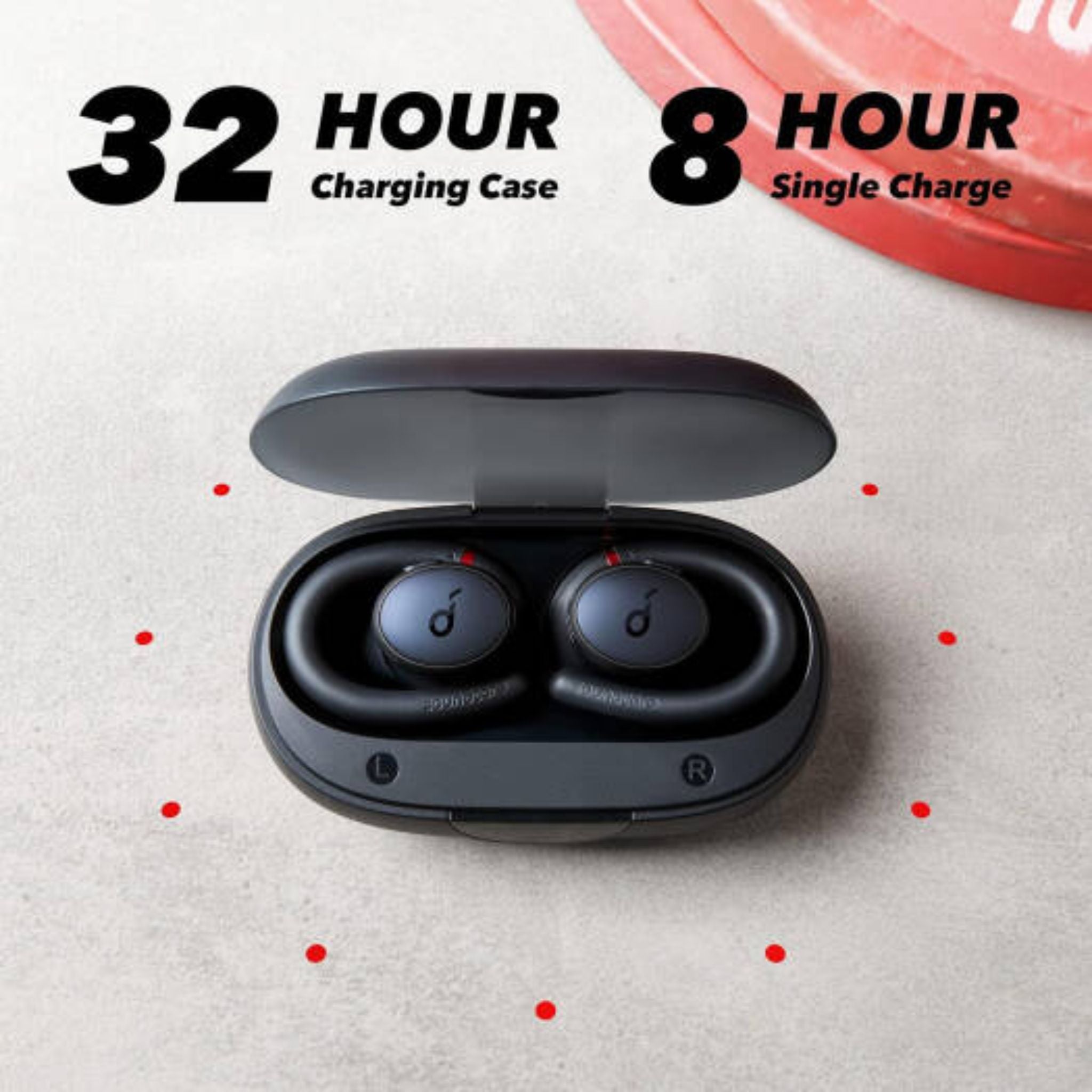 Anker Soundcore Sport X10 Wireless Earbud, 210° Rotatable Ear Hooks, 6 Microphones, Bluetooth 5.2, Up to 32 Hours Playtime, SweatGuard Technology, IPX7-Rated Build, Black | Sport X10