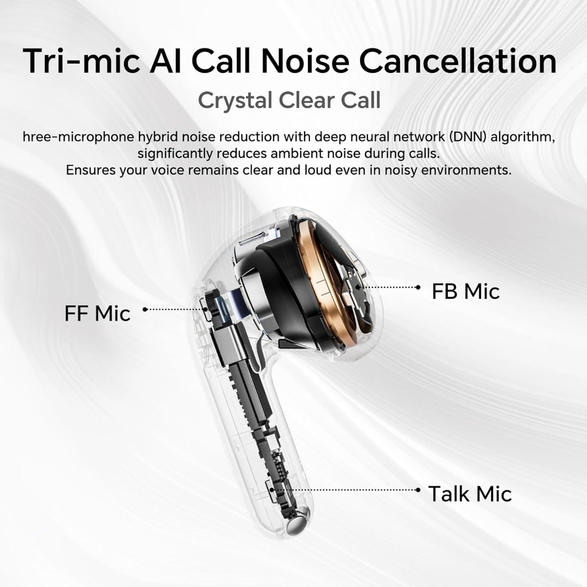 HONOR Choice Earbuds S7 Headphones, 36H Bluetooth Headset, Tri-mic AI Call Wireless Headphones, Bluetooth 5.3 Earphones with Microphone, IP54 In-Ear Earbuds, White